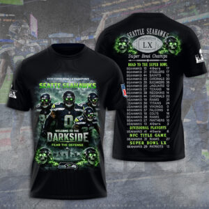 Seattle Seahawks 2025 Super Bowl LX Champions 3D Apparel - GNE5351