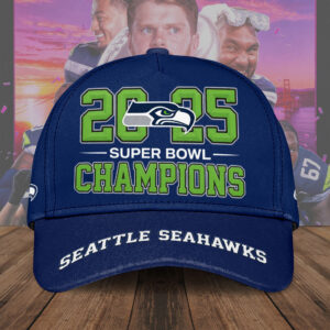 Seattle Seahawks 2025 Super Bowl LX Champions Classic Cap - TMTHU4156
