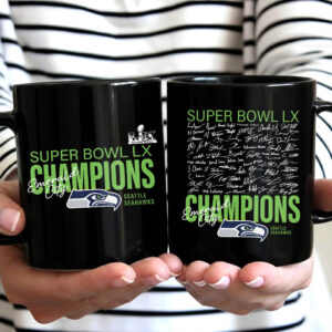 Seattle Seahawks 2025 Super Bowl LX Champions Ceramic Mug - GNE5341
