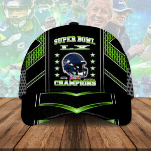 Seattle Seahawks 2025 Super Bowl LX Champions Classic Cap - HOATT16446