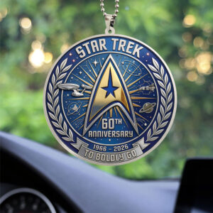 Star Trek 60th Anniversary 2026 Custom shape 2-sided Acrylic Car Ornament - TANTN21388