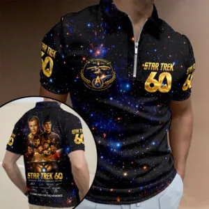 Star Trek 60th Anniversary Zip Polo Shirt - HOATT16408