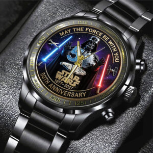 Star Wars 50th Anniversary Black Stainless Steel Watch - TMTHU4185