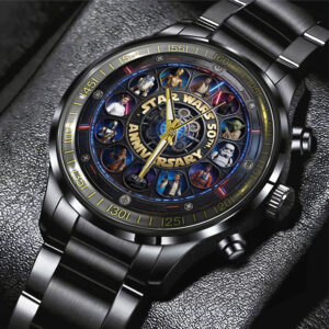 Star Wars 50th Anniversary Black Stainless Steel Watch - TMTHU4190