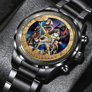 Star Wars 50th Anniversary Black Stainless Steel Watch - TMTHU4648