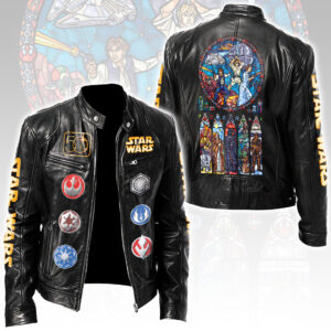 Star Wars 50th Anniversary Motorcycle Leather Jacket - HOATT16828