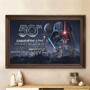 Star Wars 50th Anniversary Rectangle Canvas With Inner Frame - TMTHU4708