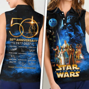 Star Wars 50th Anniversary Women Sleeveless Polo Shirt - HOATT16774