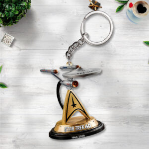 Star Trek 60th Anniversary Custom Shape 2-sided Keychain - MAITM15117