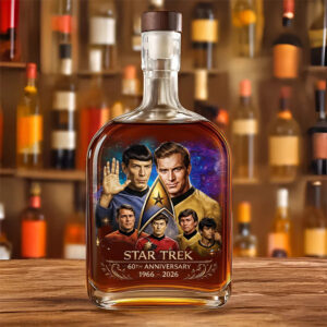 Star Trek 60th Anniversary 25oz Empty Whiskey Bottle - MAITM14946