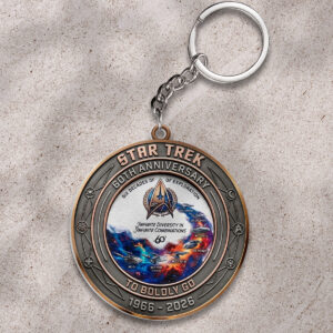 Star Trek 60th Anniversary Custom Shape 2-sided Keychain - MAITM15178
