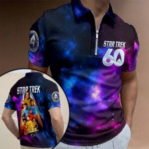 Star Trek 60th Anniversary Zip Polo Shirt - HOATT16727