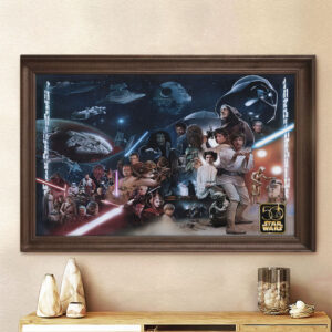 Star Wars 50th Anniversary Rectangle Canvas With Inner Frame - TMTHU4172