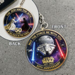 Star Wars 50th Anniversary 2027 Custom Shape 2-sided Keychain – MAITM14929