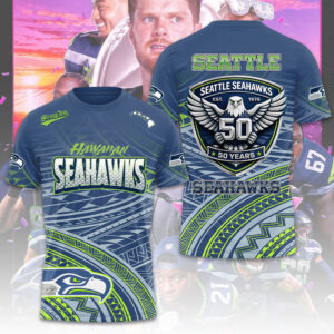 Seattle Seahawks 50th Anniversary 2026 3D Apparel - TMTHU3940