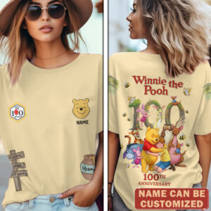 Personalized Winnie-the-Pooh 100th Anniversary 3D Apparel - TMTHU4446
