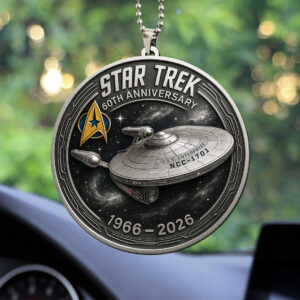Star Trek 60th Anniversary 2026 Custom shape 2-sided Acrylic Car Ornament - TANTN21360