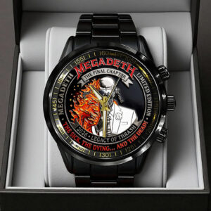 Megadeth Black Stainless Steel Watch - TANTN21458