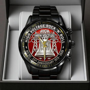 AC/DC 53rd Anniversary Black Stainless Steel Watch - TANTN21651