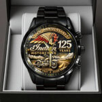 Indian Motorcycle 125th Anniversary Black Stainless Steel Watch – TANTN21654