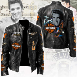 Elvis Presley Motorcycle Leather Jacket - TANTN21904