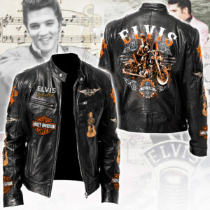 Elvis Presley Motorcycle Leather Jacket - TANTN21905