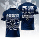 Penn State Nittany Lions Wrestling 2026 National Champions 3D Apparel – TANTN21931