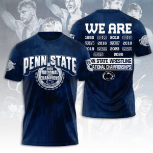Penn State Nittany Lions Wrestling 2026 National Champions 3D Apparel - TANTN21937