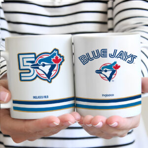 Toronto Blue Jays 50th Anniversary Ceramic Mug - TANTN21945