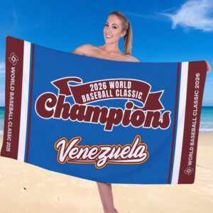 Venezuela 2026 World Baseball Classic Champions Rectangle Beach Towel - TANTN21747