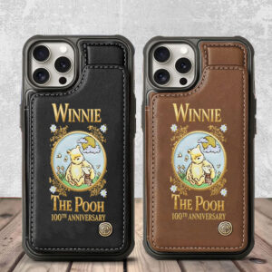 Winnie-the-Pooh 100th Anniversary Leather Wallet Phone Case - TMTHU4238
