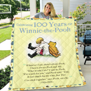 Winnie-the-Pooh 100th Anniversary Quilt Blanket - TMTHU4563