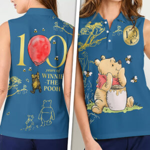 Winnie-the-Pooh 100th Anniversary Women Sleeveless Polo Shirt - HOATT16782