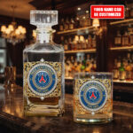 Personalized Paris Saint-Germain Whiskey Decanter and Glass – GNE6771