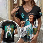 Elvis Presley 3D Women’s V-Neck T-Shirt – HOATT17274