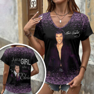 Elvis Presley 3D Women’s V-Neck T-Shirt - HOATT17325