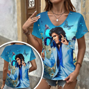 Elvis Presley 3D Women’s V-Neck T-Shirt - HOATT17392