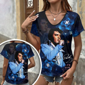Elvis Presley 3D Women’s V-Neck T-Shirt - HOATT17394