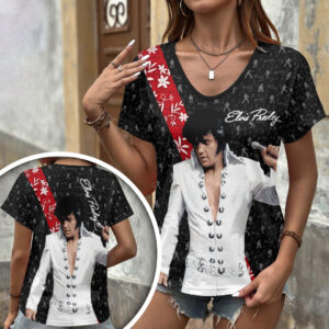 Elvis Presley 3D Women’s V-Neck T-Shirt - HOATT17618