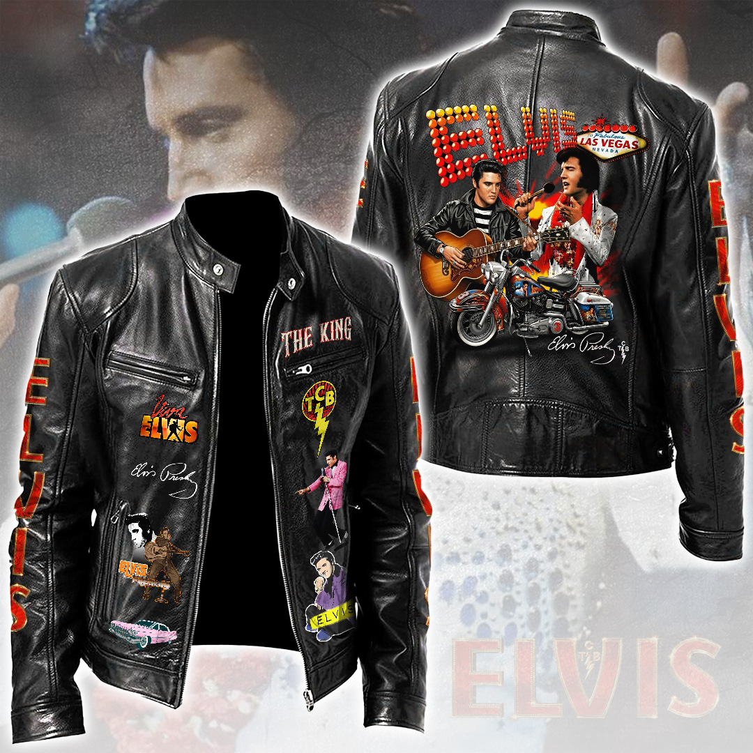 Elvis Presley Motorcycle Leather Jacket – TMTHU4441 | Gifnestbuys