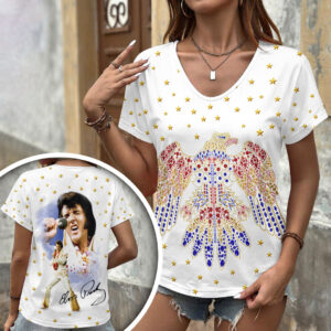 Elvis Presley 3D Women’s V-Neck T-Shirt - HOATT17149