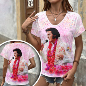 Elvis Presley 3D Women’s V-Neck T-Shirt - HOATT17140