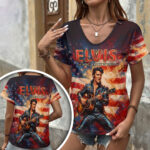 Elvis Presley 3D Women’s V-Neck T-Shirt – HOATT17331