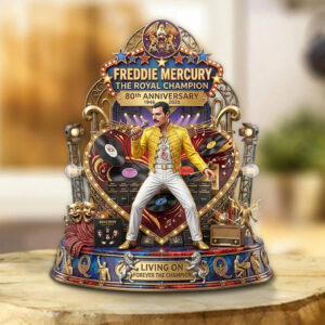Freddie Mercury 80th Anniversary Custom Shape Acrylic Plaque - TMTHU5436
