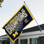 Michigan Wolverines 2026 Men’s Basketball National Champions 3D Double-side House Flag – GNE6175