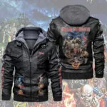 Iron Maiden 2D Leather Hooded Jacket – TMTHU4805