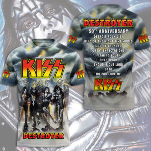 KISS Destroyer 50th Anniversary 2026 3D Apparel - TMTHU5462