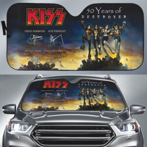 KISS Destroyer 50th Anniversary 2026 Auto Sun Shade - TMTHU5275