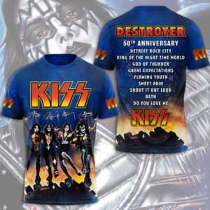 KISS Destroyer 50th Anniversary 3D Apparel - TMTHU4897