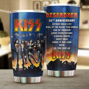KISS Destroyer 50th Anniversary Tumbler Cup - TMTHU4990